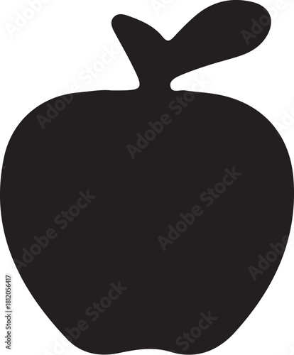 Flat vector icon set of Food types in minimalist black and white style