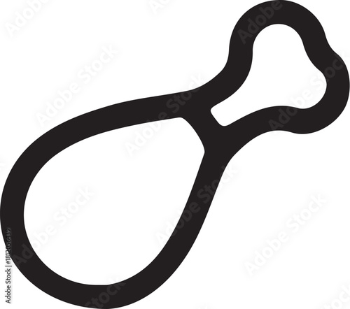 Flat vector icon set of Food types in minimalist black and white style