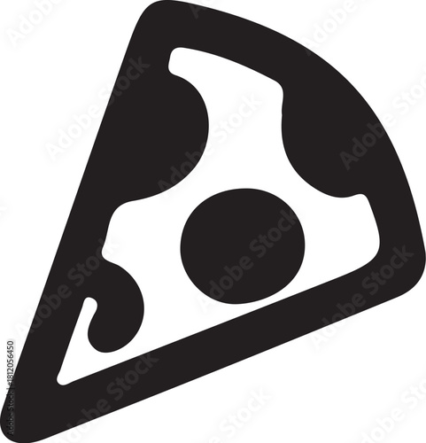 Flat vector icon set of Food types in minimalist black and white style