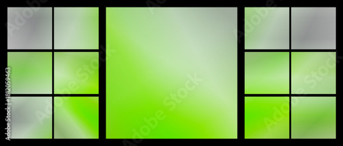 A selection of smooth gradient shades of light green and green, natural and calming tones, a modern set of backgrounds.