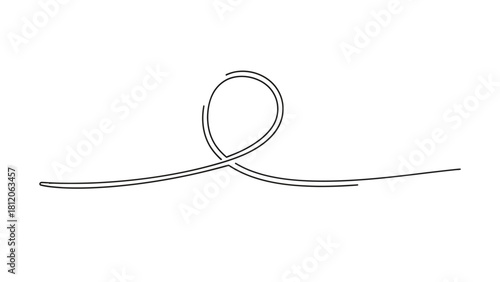 A black double loop line art on a white background