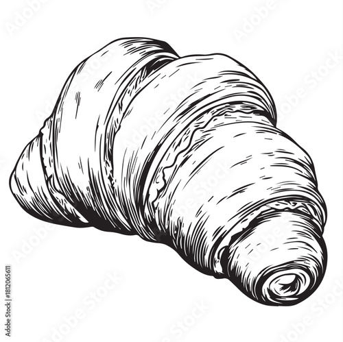 croissant food on white