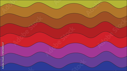 Abstract flowing colorful wave background