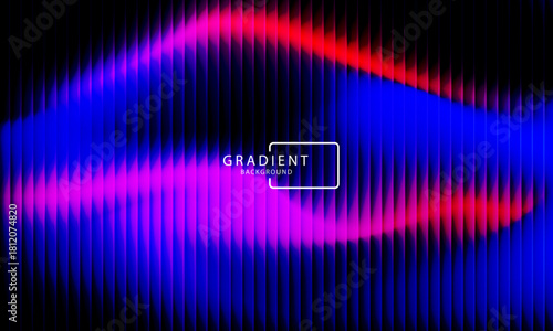 Vibrant gradient pattern with vertical glowing neon lines blending smooth and radiant colors. Minimalistic and futuristic abstract background perfect for creative digital designs. Vector illustration