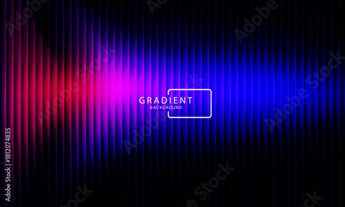 Vibrant gradient pattern with vertical glowing neon lines blending smooth and radiant colors. Minimalistic and futuristic abstract background perfect for creative digital designs. Vector illustration