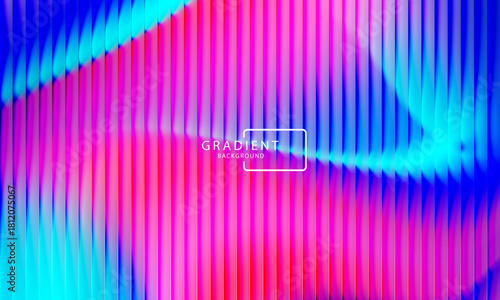 Vibrant gradient pattern with vertical glowing neon lines blending smooth and radiant colors. Minimalistic and futuristic abstract background perfect for creative digital designs. Vector illustration