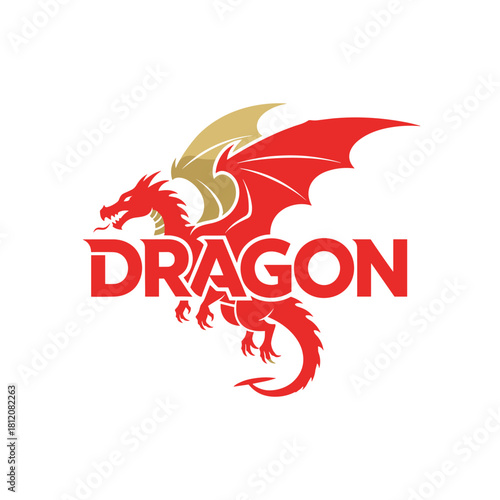 Red Dragon Logo with "DRAGON" Text