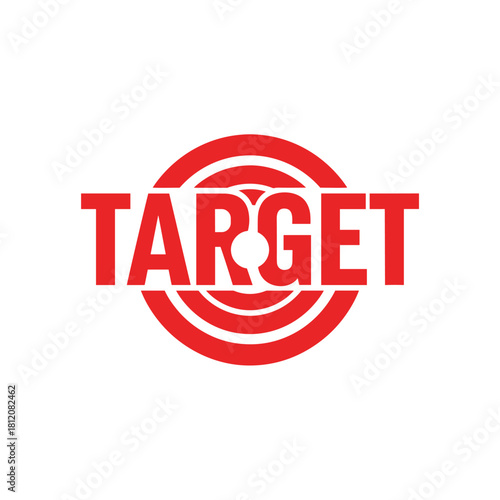 Red Target Logo with Text