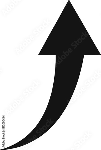 Upward trending arrow indicates growth and positive direction