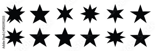 bethlehem star icon set. silhouette Vector illustration.