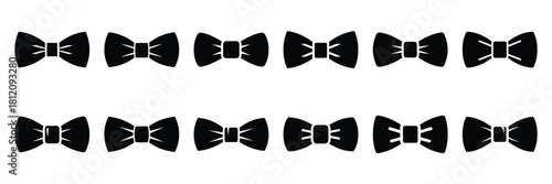 bow tie icon set. silhouette Vector illustration.