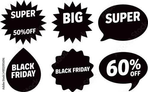 Sale labels isolated on vector