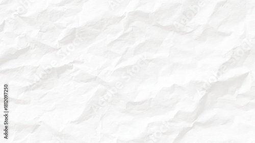 White crumpled paper texture background with abstract folds and wrinkles, clean. Vector, illustration