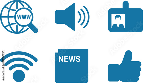 Social media icons isolated on vector