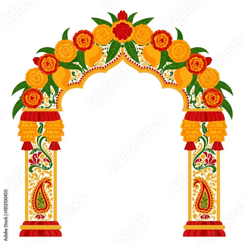 Traditional Indian Wedding Archway Decoration