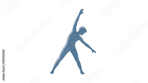 Silhouette of a person stretching