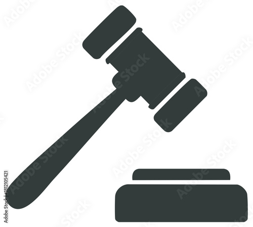 Gavel striking a block symbolizing justice law and decisions