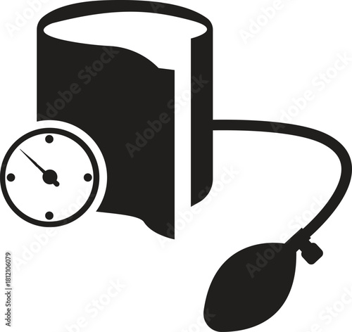 Blood Pressure Monitor Icon , Sphygmomanometer icon simple vector illustration