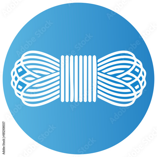Blue Rope Reel Illustration Nautical Vessel Equipment Symbol