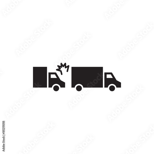 Car Accident icon. style sign for mobile concept and web design. Two vehicles colliding outline vector icon. Symbol, logo illustration. Vector graphics