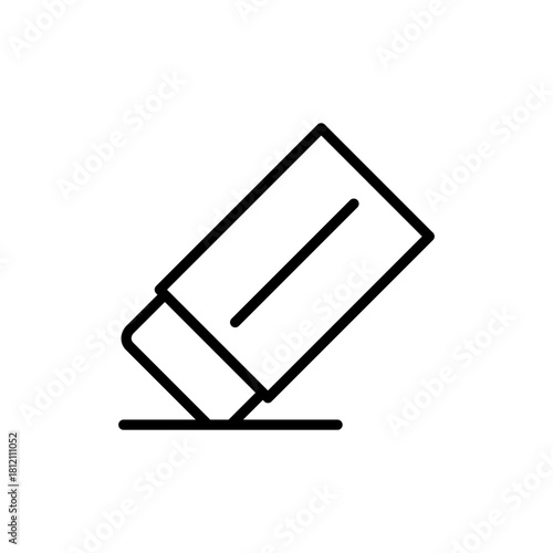 Eraser. Magic Eraser, linear icon. Image editing tool. Line with editable stroke