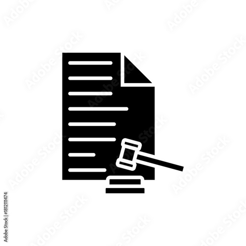 Probate icon. judgment icon symbol, vector illustration.