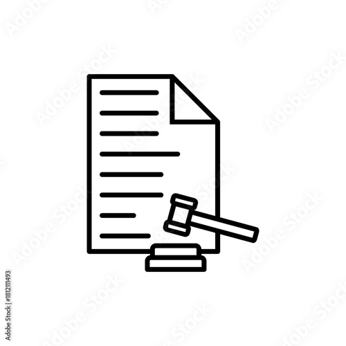 Probate icon set vector. judgment line icon symbol. vector illustration.