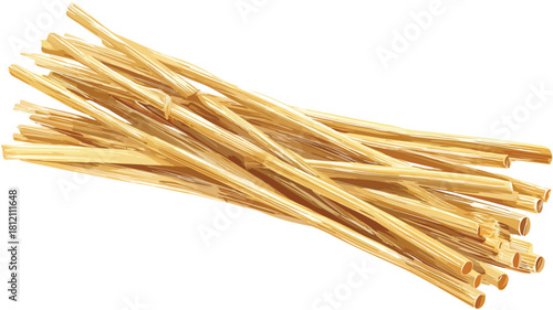 Straw Holder with Straws and Vector - Professional Image Usage