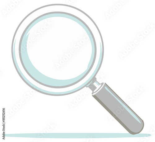 Isolated Magnifying Glass Tool for Investigation, Search, and Information
