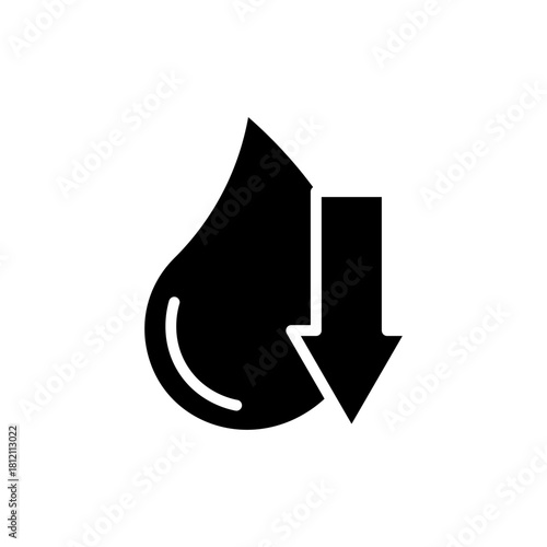 Low cholesterol icon. Symptoms of Metabolic Syndrome. Low HDL-Cholesterol. heart care cardiology sign. outline style. Vector illustration. Design on white background.