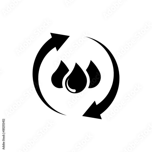 rehydrate, restore water balance icon vector illustration eps10.