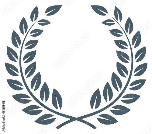 Classic laurel wreath illustration representing success honor recognition and achievement