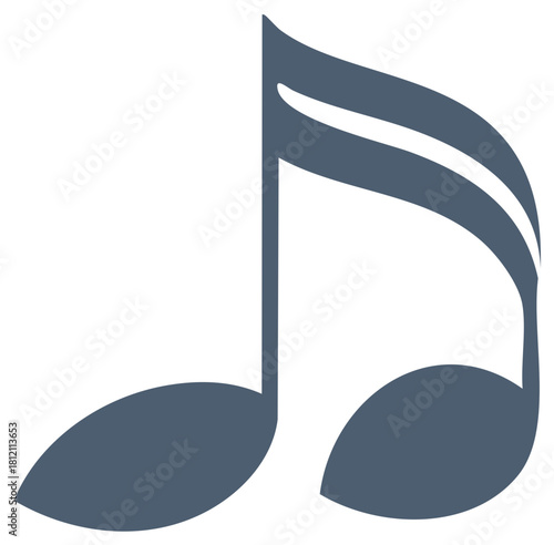 Two Eighth Notes With a Flag and a Double Flag Music Symbols