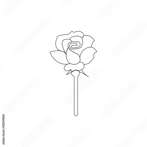 Rose Flower Icon Black victor-9