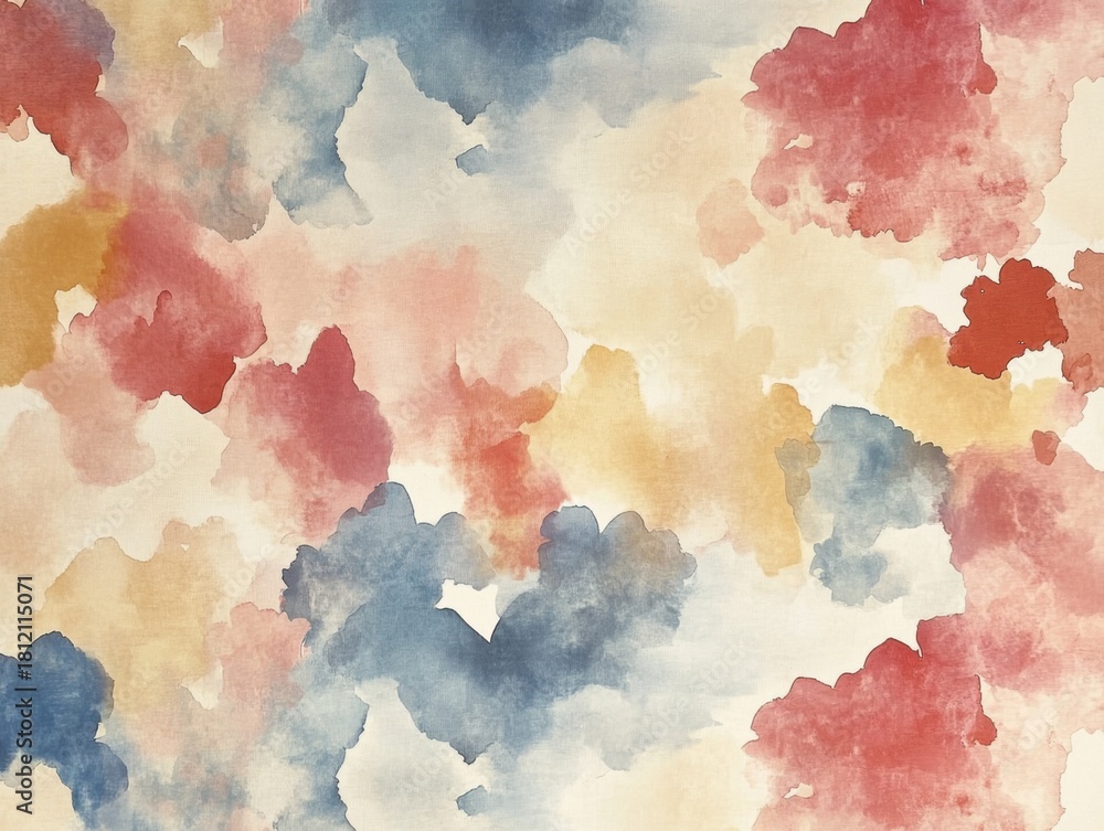 Obraz premium A fluid abstract pattern with gentle gradients, evoking the sensation of watercolor paint bleeding into one another, with soft, harmonious tones