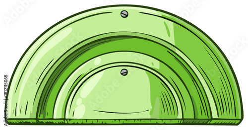Vector Illustration of a Green Spirit Level, Level Tool, Leveling Tool, DIY Tool