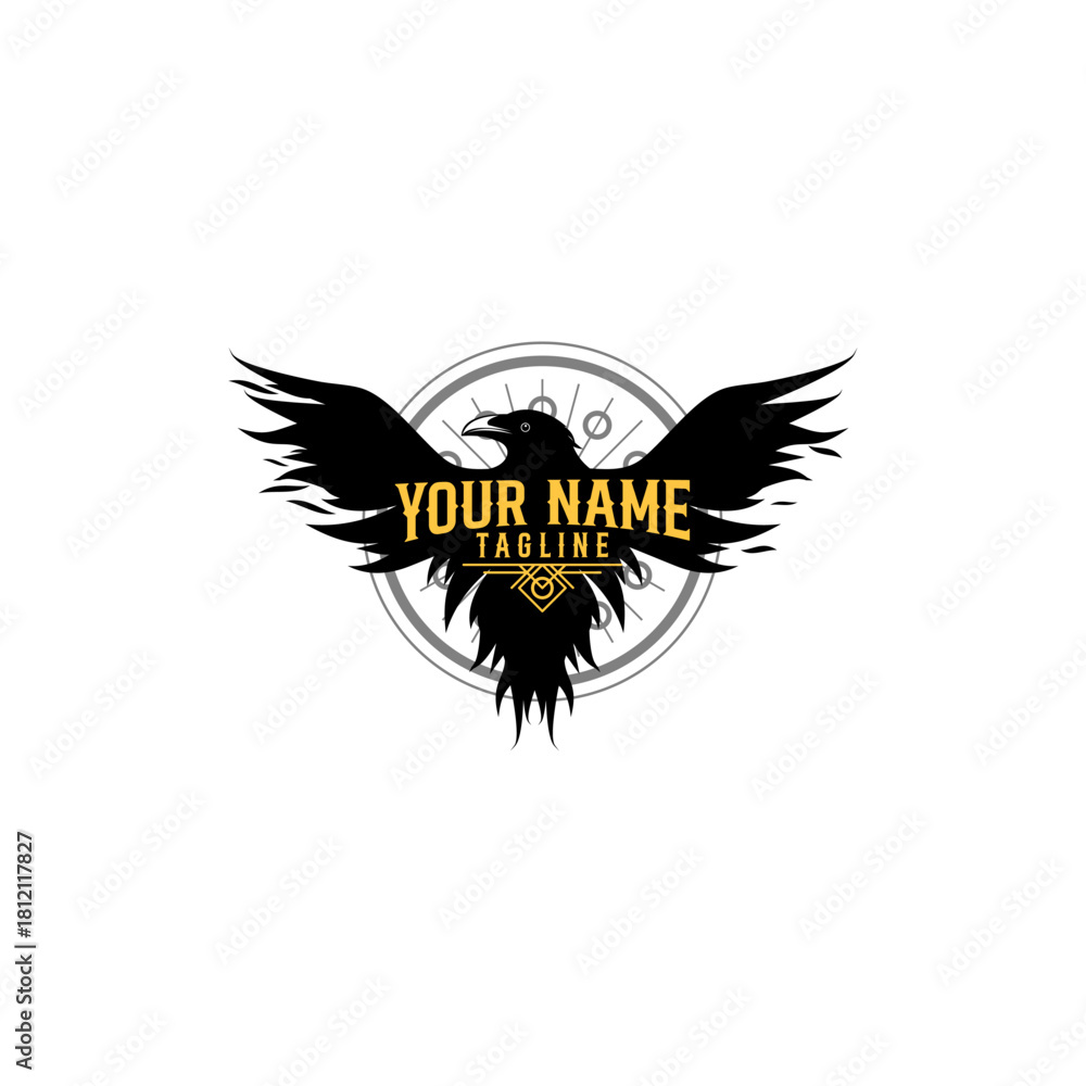 Obraz premium black bird vector logo design