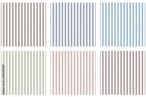 シンプルなストライプ柄｜縦ライン背景デザイン｜パターン素材セット