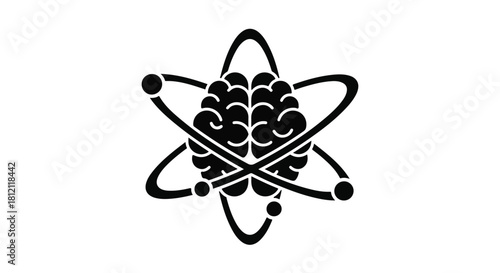 Abstract symbol representing the connection between the human brain and scientific discovery.