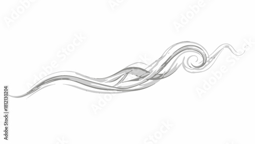 Flowing gray brush strokes forming abstract wavy shapes