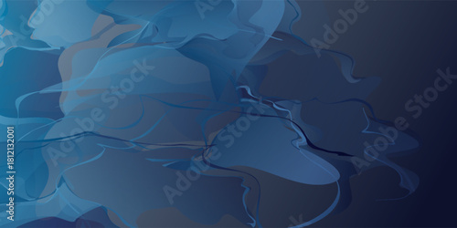 Dark blue to light blue colors blend harmoniously