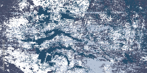 Abstract composition The dominance of dark blue, gray, and white creates a strong grunge impression