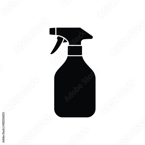 Black silhouette of a trigger spray bottle
