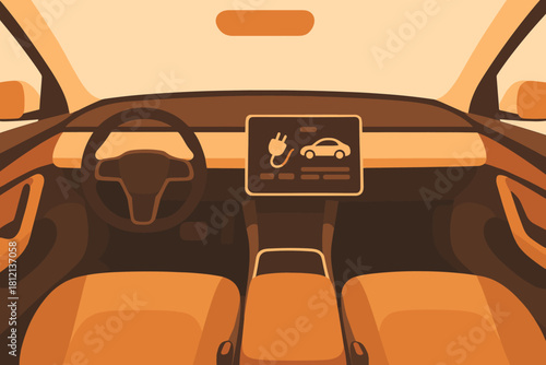 Captions vector icon modern speech chinese no car electric characters digital futuristic