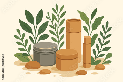 Cosmetic emojis labels letters icon as eco numbers friendly tubes text no