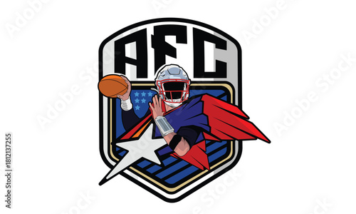 american football mascot logo