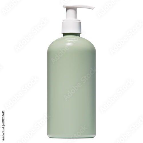 Shampoo dispenser container. Cream soap pump bottle vector mockup. Moisturizer cosmetic airless container illustration. Antibacterial hand hygiene tube. Shower gel bottle, empty packaging