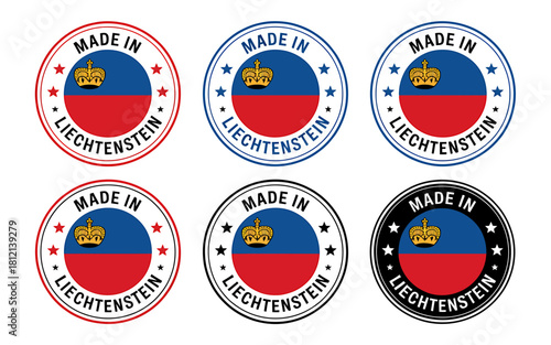 Made in liechtenstein product quality certification stamps