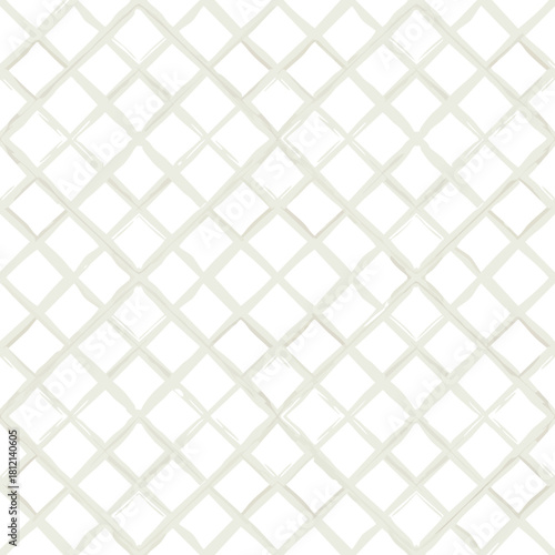 Soft white diamond lattice textured repeating pattern.