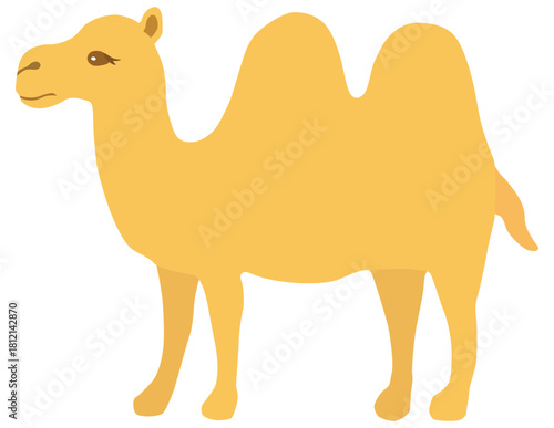 シンプルなラクダのイラスト ベクター素材